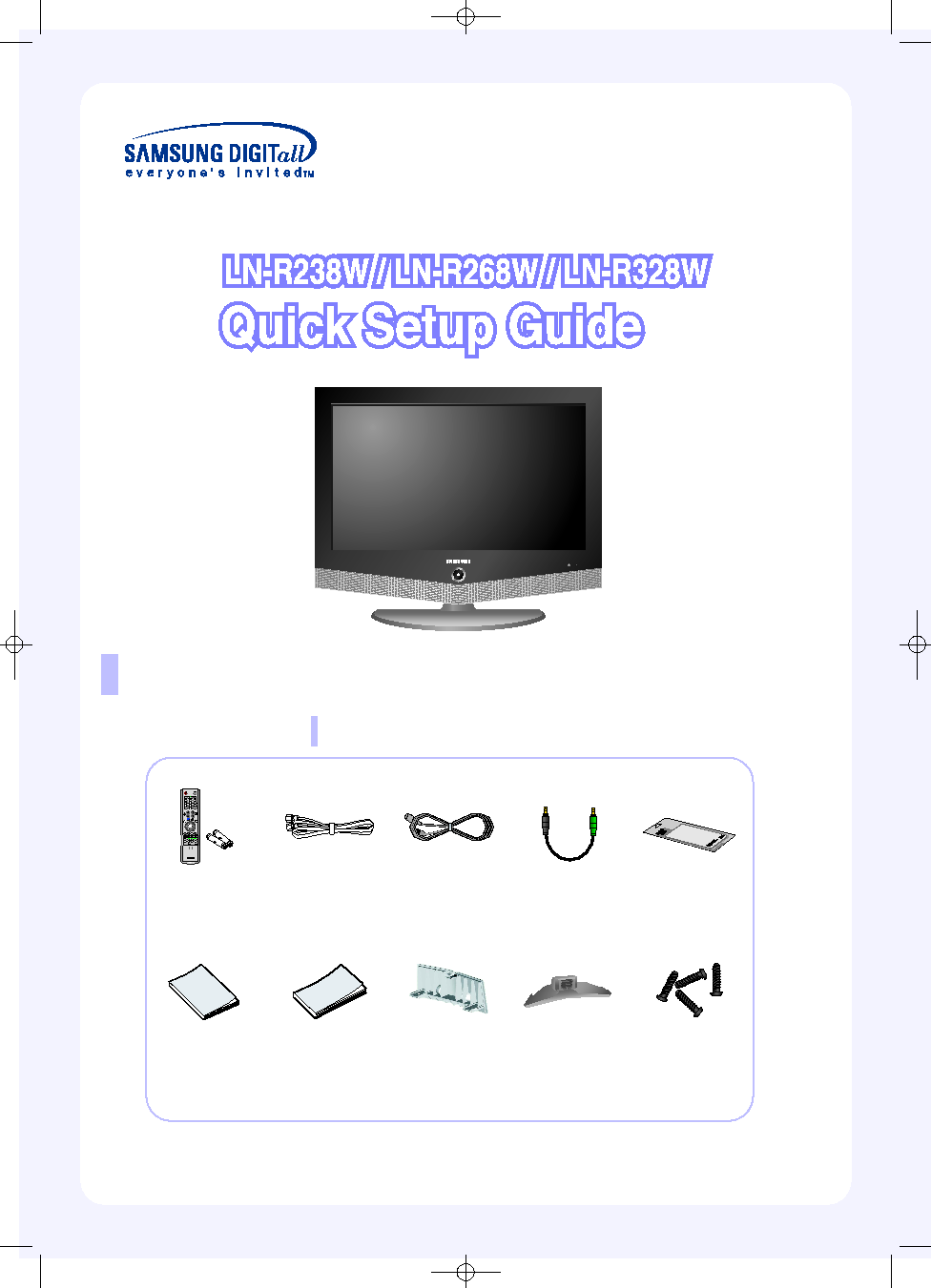 Samsung LN-R328W Easy Manual (ver.1.0)