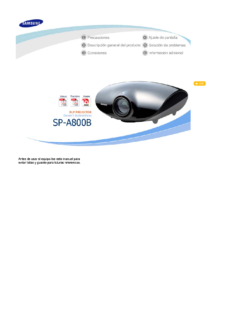 Samsung SP-A800B User Manual (ver.1.0)