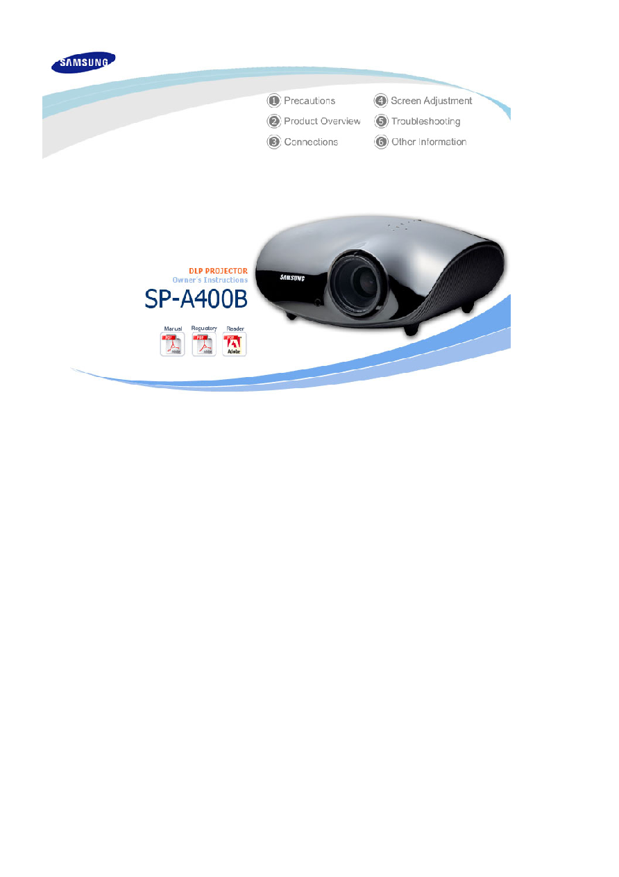 Samsung SP-A400B User Manual (ver.1.0)